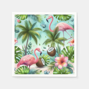 Flamingo Zuflucht Serviette