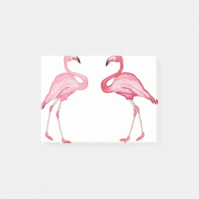 Flamingo zwei post-it klebezettel (Vorderseite)