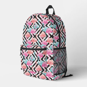 Flamingoes on Bold Design Pattern Bedruckter Rucksack