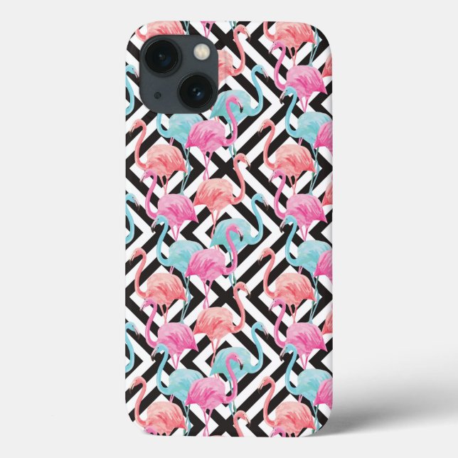 Flamingoes on Bold Design Pattern Case-Mate iPhone Hülle (Rückseite)