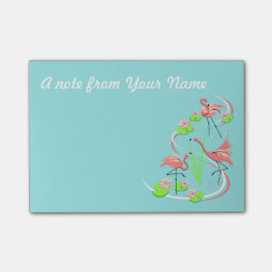 Flamingofandango-Trio Textpost-es Anmerkung Post-it Klebezettel