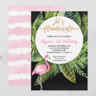 Flamingogeburtstagseinladungen, ließen uns einladung