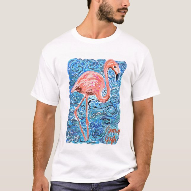 Flamingogh Meisterwerk T-Shirt (Vorderseite)