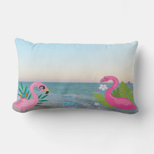 Flamingos am Meer Lendenkissen