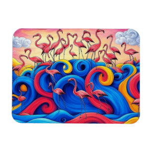 Flamingos auf See, Magnet