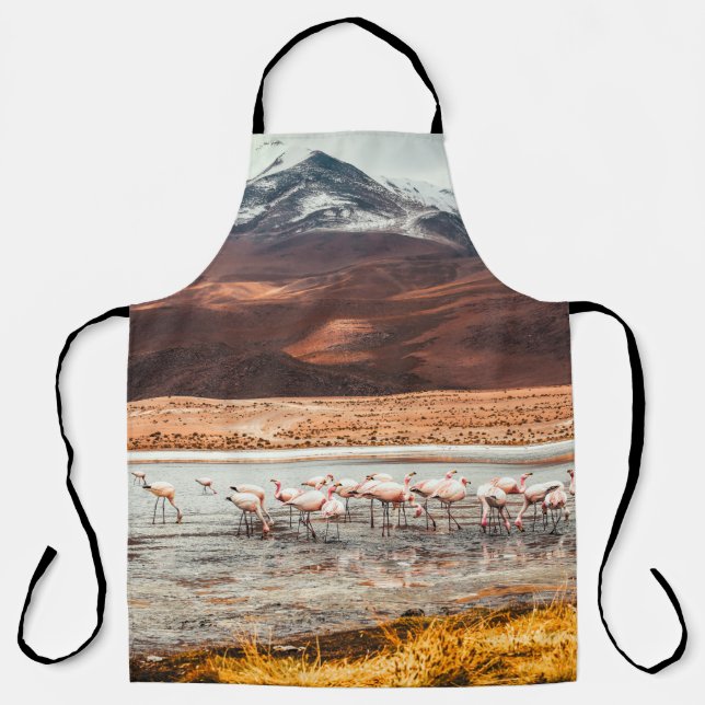 FLAMINGOS AUF WASSERKÖRPER SCHÜRZE (Vorderseite)