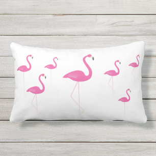 Flamingos auf Weiß - Kissen im Freien Für Draußen