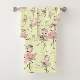 Flamingos Bath Handtuch Set