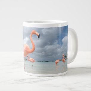 Flamingos Beach Aruba Jumbo-Tasse