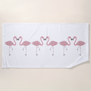 Flamingos Beach Handtuch