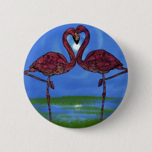Flamingos Button