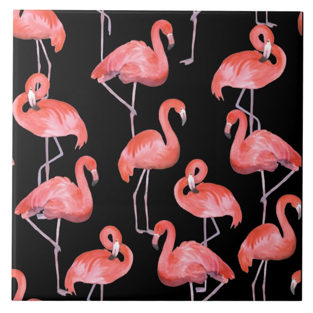 Flamingos Ceramic Tile Fliese (Vorderseite)