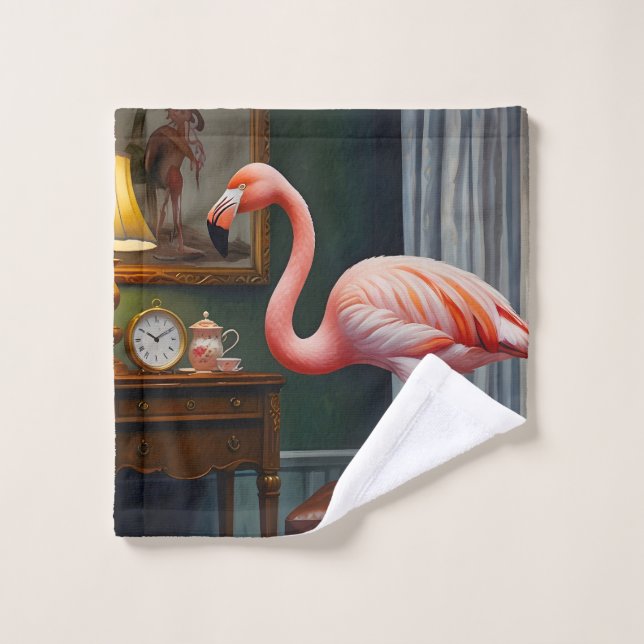 Flamingo's Cosy Corner Badhandtuch Set (Waschlappen)