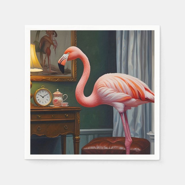 Flamingo's Cosy Corner Serviette (Vorderseite)