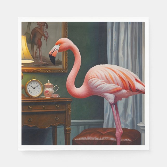 Flamingo's Cosy Corner Serviette (Vorderseite)