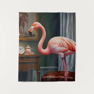 Flamingo's Cosy Corner Wandteppich