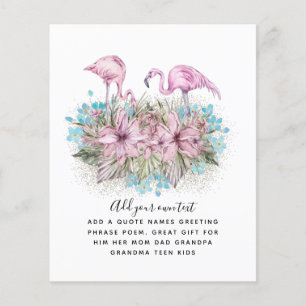FLAMINGOS Custom Einladung Ankündigung Gruß Flyer