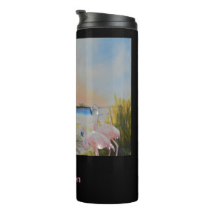 Flamingos - Deserted Island.2 Thermosbecher