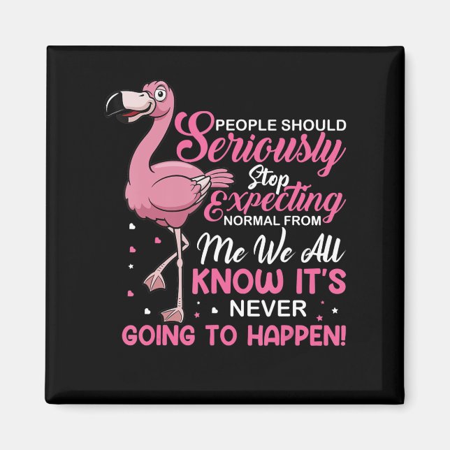 Flamingos | Die Menschen sollten aufhören, normal  Magnet (Vorne)