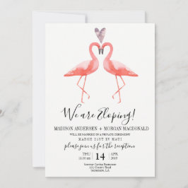 Flamingos Elopement Empfang Einladung