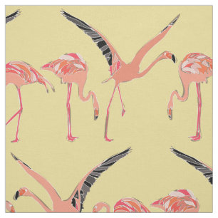 Flamingos Flachs Stoff