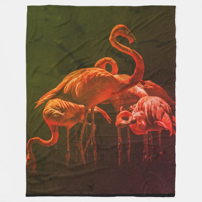 FLAMINGOS FLEECEDECKE (Vorderseite)
