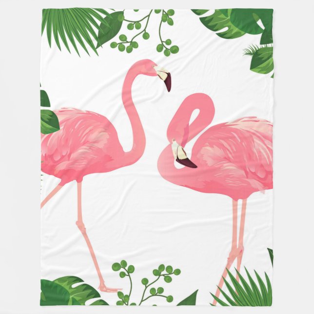 Flamingos Fleecedecke (Vorderseite)