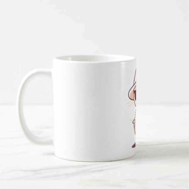 Flamingo's Freude: Grafikdesign im Kawaii-Stil Kaffeetasse (Links)