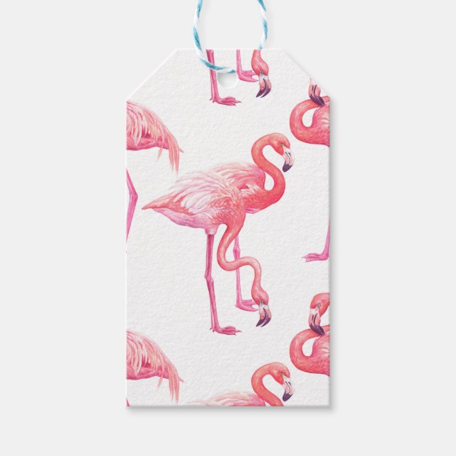 Flamingos Geschenkanhänger (Vorderseite)