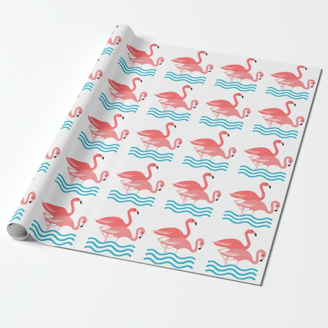 Flamingos Geschenkpapier (Ungerollt)