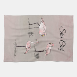 Flamingos Geschirrtuch