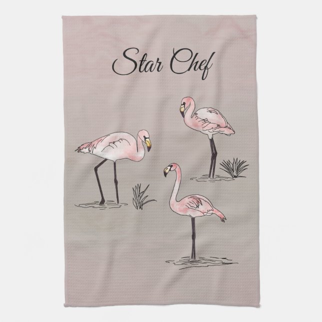 Flamingos Geschirrtuch (Vertikal)