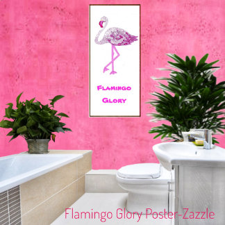 Flamingos Glory Poster