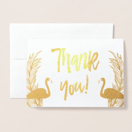 Flamingos Gold Foil Vielen Dank Folienkarte