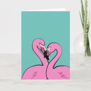 Flamingos Greeting Card Karte