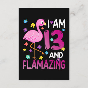 Flamingos Ich bin 13. Phantastischer 13. Geburtst Begleitkarte