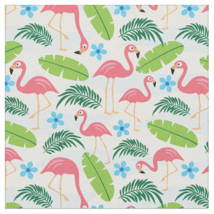 Flamingos im Paradies Fabric Stoff