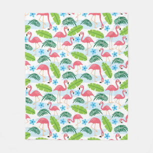 Flamingos im Paradies Fleece Blanket