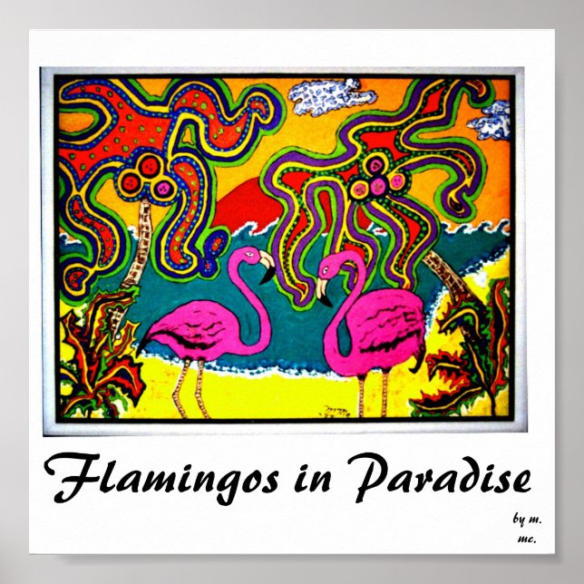 Flamingos im Paradies Poster (Vorne)