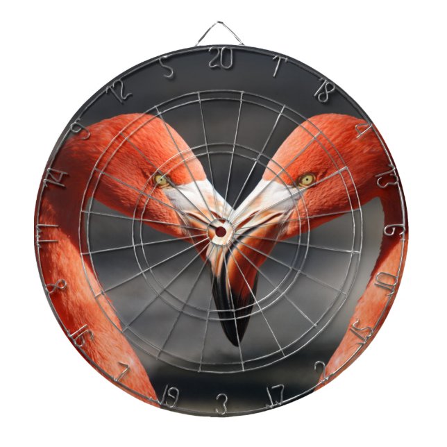 Flamingos in Liebe Dartscheibe (vorne)