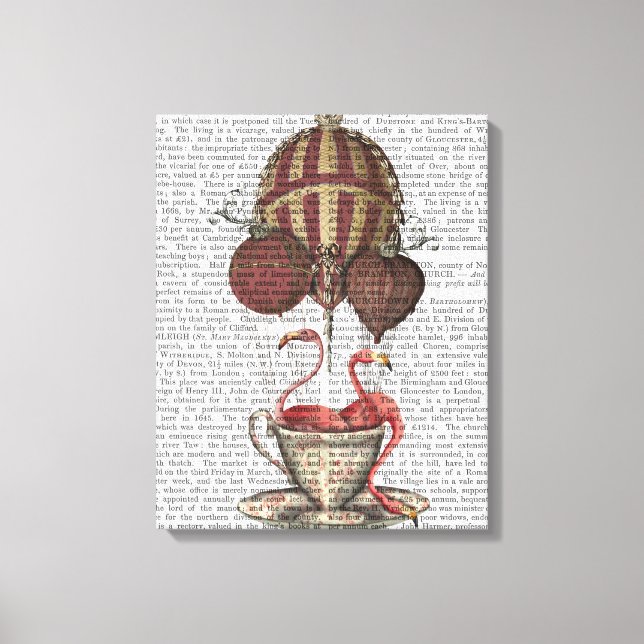 Flamingos in Teacup Leinwanddruck (Vorderseite)