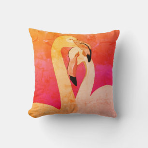 Flamingos Kunst Wurfkissen, Rosa Flamingo, Liebe Kissen