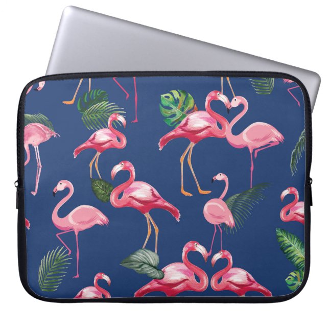 Flamingos Liebe Muster 2 Laptopschutzhülle (Vorderseite)