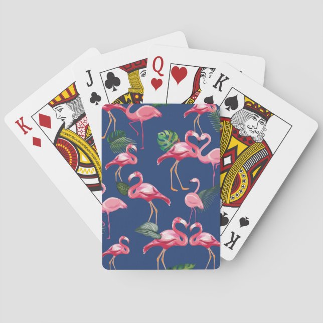 Flamingos Liebe Muster 2 Spielkarten (Rückseite)