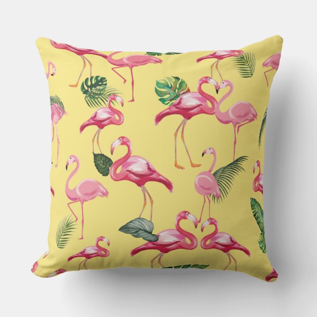 Flamingos Liebe Muster 3 Kissen (Vorderseite)