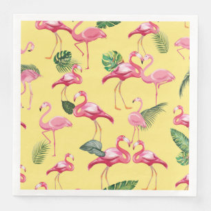 Flamingos Liebe Muster 3 Serviette