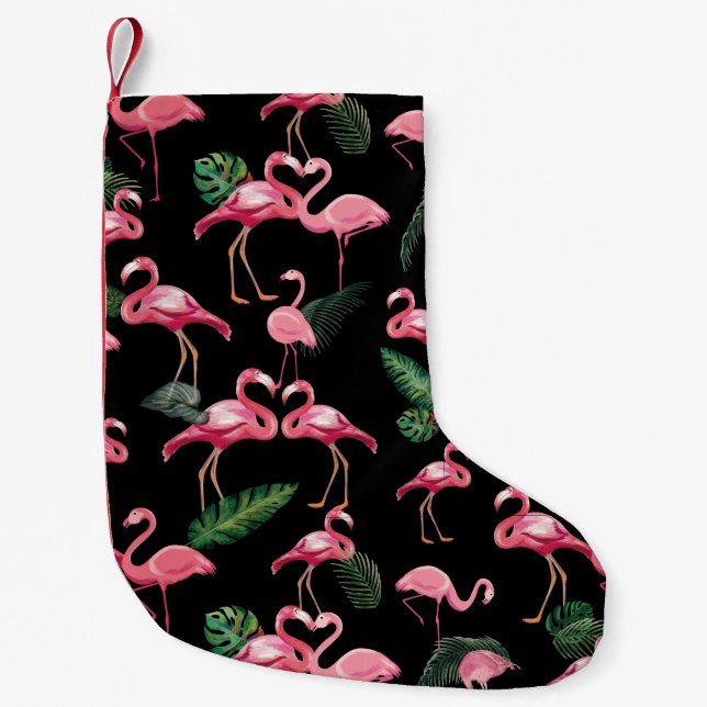 Flamingos Liebe Muster 4 Kleiner Weihnachtsstrumpf (Vorderseite)