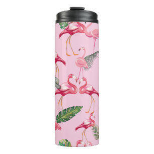 Flamingos-Liebe Muster 5 Thermosbecher