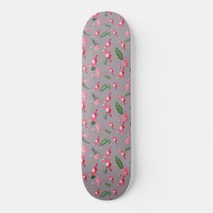 Flamingos Liebe Pattern 6 Skateboard