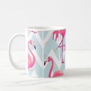Flamingos Light Gray: Vintag tropisch. Kaffeetasse